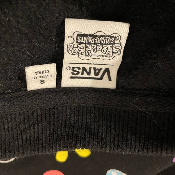 Vans Limited Edition SpongeBob Floral Patterned Women's Sweat Shirt Sz Small - Picture 6 of 7
